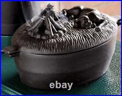 Cast Iron Dog Steamer Wood Pellet Stove Humidifier Moisture Water Rustic