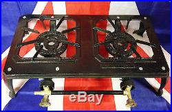 Cast Iron Double Gas Burner Boiling Ring Stove Outdoor Camping / Group Cooking