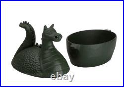 Cast Iron Dragon Steamer Wood Pellet Stove Humidifier Moisture Water Rustic