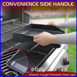 Cast Iron Griddle for Gas Grill Stove Top Plate Universal Flat Griddle Insert