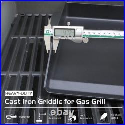 Cast Iron Griddle for Gas Grill Stove Top Plate Universal Flat Griddle Insert