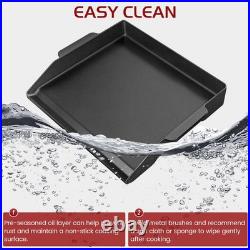 Cast Iron Griddle for Gas Grill Stove Top Plate Universal Flat Griddle Insert
