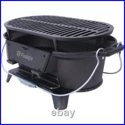 Cast Iron Hibachi Grill Portable Stove Charcoal Skillet for Outdoor BBQ Cooking