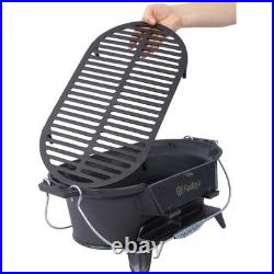 Cast Iron Hibachi Grill Portable Stove Charcoal Skillet for Outdoor BBQ Cooking