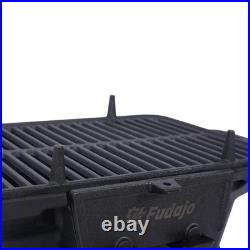 Cast Iron Hibachi Grill Portable Stove Charcoal Skillet for Outdoor BBQ Cooking