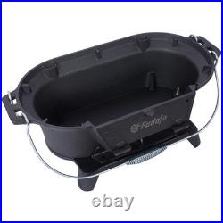 Cast Iron Hibachi Grill Portable Stove Charcoal Skillet for Outdoor BBQ Cooking