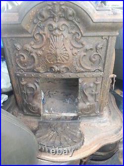 Cast Iron Parlor Wood Stove Ransom & Son Albany New York Patn't 1880