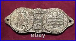 Cast Iron Plaque Born Range Co. 1893 Columbian Expo Medal Winner