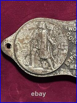 Cast Iron Plaque Born Range Co. 1893 Columbian Expo Medal Winner