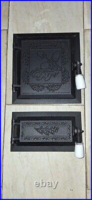 Cast Iron Stove And Oven Door Set