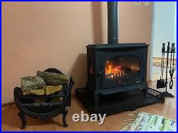 Cast Iron Stove, Large Wood Burning Cabinet, Heating Furnace with Fireplace Fire