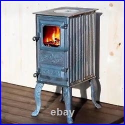 Cast Iron Stove Oven Wood Burning Glass Cooking Surface Heavy Duty Cooker