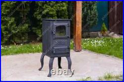 Cast Iron Stove Oven Wood Burning Glass Cooking Surface Heavy Duty Cooker