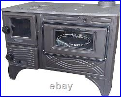 Cast Iron Stove with Oven Cast Iron Fireplace Baking Stove Cooker Woode Stove