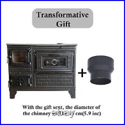 Cast Iron Stove with Oven, Durable Baking Oven Stove, Stove by Burning Wood Cast Iron Stove with Oven, Durable Baking Oven Stove, Stove by Burning Wood