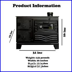 Cast Iron Stove with Oven, Durable Baking Oven Stove, Stove by Burning Wood Cast Iron Stove with Oven, Durable Baking Oven Stove, Stove by Burning Wood