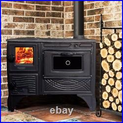 Cast Iron Stove with Oven, Durable Wood Stove Baking Oven, Stove by Burning Wood