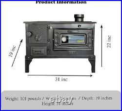 Cast Iron Stove with Oven, Durable Wood Stove Baking Oven, Stove by Burning Wood