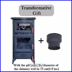 Cast Iron Stove with Oven, Durable Wood Stove Baking Oven, Stove by Burning Wood