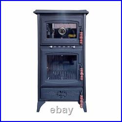 Cast Iron Stove with Oven, Durable Wood Stove Baking Oven, Stove by Burning Wood