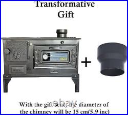 Cast Iron Stove with Oven, Durable Wood Stove Baking Oven, Stove by Burning Wood