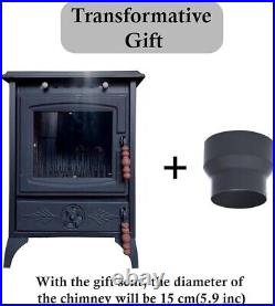 Cast Iron Stove with Oven, Durable Wood Stove Baking Oven, Stove by Burning Wood