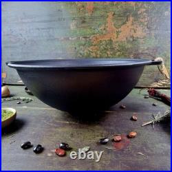 Cast Iron Uzbek Kazan Cauldron 15.85 Qt with Lid Outdoor Cooking Pot
