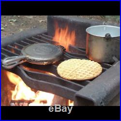 Cast Iron Waffle Maker Pan Belgian Large Indoor Outdoor Campfire Stove 4 Slice