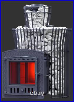 Cast Iron Wood Burning Sauna Stove Heater Avangard25 for Banya Steam Room