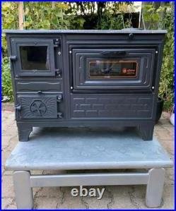 Cast Iron Wood Burning Stove with OVEN & Cooktop 9 kW (15000 BTU) Heater