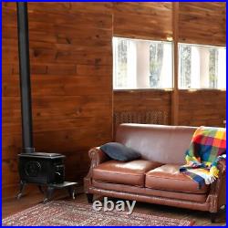 Cast Iron Wood Stove 54,000 BTU Heater Cool-Touch Handle Indoor Outdoor Heat Cast Iron Wood Stove 54,000 BTU Heater Cool-Touch Handle Indoor Outdoor Heat