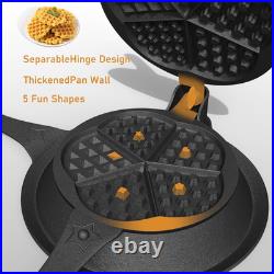 Cast Iron Wood Stove Steamer & Humidifier + Retro Waffle Maker Bundle Dual-Lay