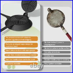 Cast Iron Wood Stove Steamer & Humidifier + Retro Waffle Maker Bundle Dual-Lay