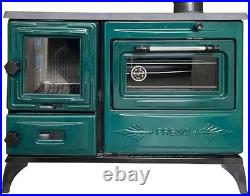 Cast Iron Wood Stove with Oven Firebrick Lined Heater 1000sqft Made in Turkey