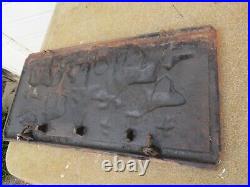 Cast Iron wood stove panel (Fireback) Moose and Lumberjacks