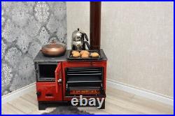 Cast iron stove with oven that can burn wood and coal