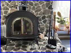 Cast iron wood burning stove