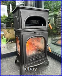 Cast iron wood stove with oven, wood cook stove, wood burning stove
