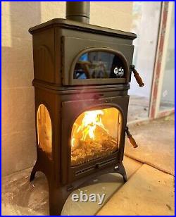 Cast iron wood stove with oven, wood cook stove, wood burning stove