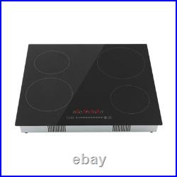 Ceramic Electric Cooktop 4 Burners Touch Control Overheat Protection For Home