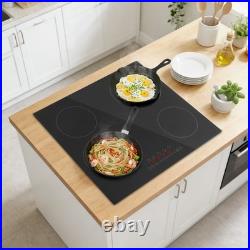 Ceramic Electric Cooktop 4 Burners Touch Control Overheat Protection For Home