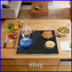 Ceramic Electric Cooktop 4 Burners Touch Control Overheat Protection For Home