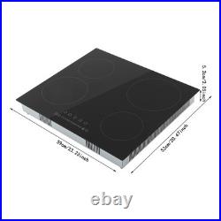 Ceramic Electric Cooktop 4 Burners Touch Control Overheat Protection For Home