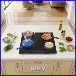 Ceramic Electric Cooktop 4 Burners Touch Control Overheat Protection For Home