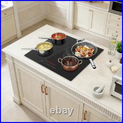 Ceramic Electric Cooktop 4 Burners Touch Control Overheat Protection For Home
