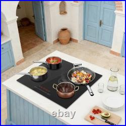 Ceramic Electric Cooktop 4 Burners Touch Control Overheat Protection For Home