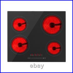 Ceramic Electric Cooktop 4 Burners Touch Control Overheat Protection For Home