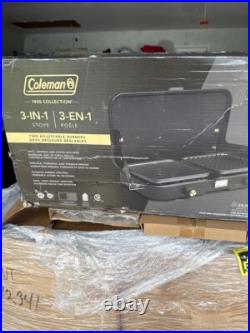 Coleman 1900 Collection 3-in-1 2 Adjustable Burners Camping Stove Coleman 1900 Collection 3-in-1 2 Adjustable Burners Camping Stove