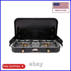 Coleman 1900 Collection 3-in-1 Propane Camping Stove, Cast Iron Grill & Griddle