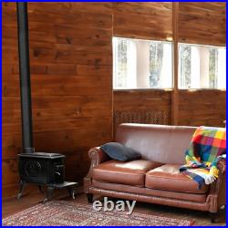 Company Cast Iron Wood Stove with Cool Touch Safety Handle, Heats up to 54,000 B